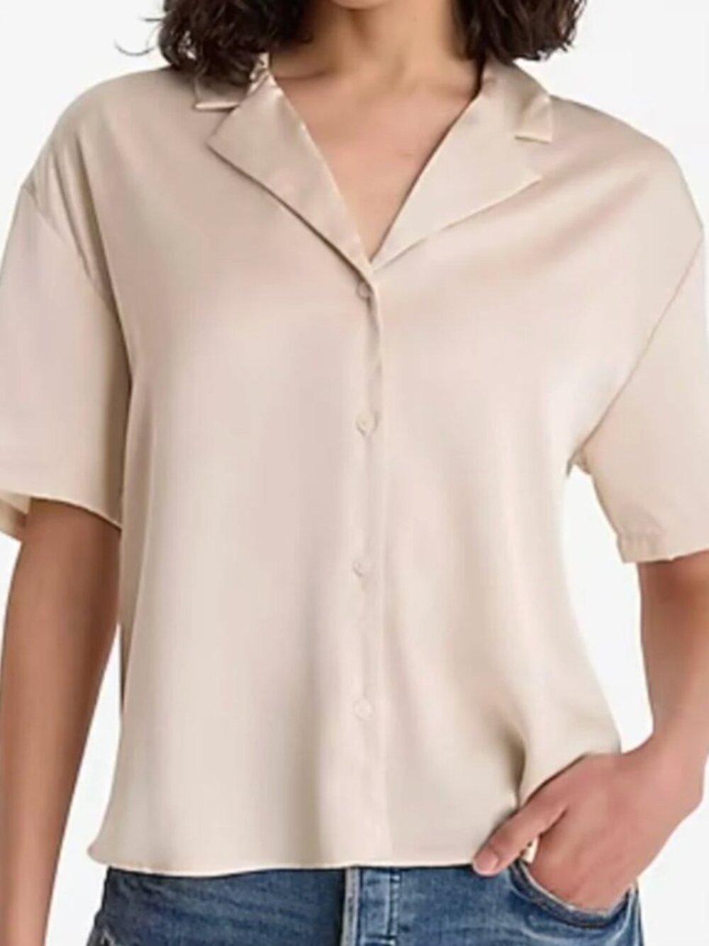 Satin Button Up Shirt